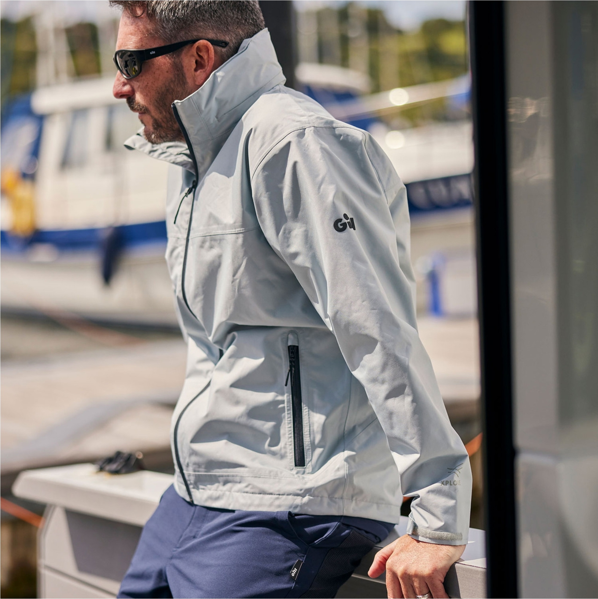 2026 Gill Mens Pilot Jacket CC90J - Light Grey